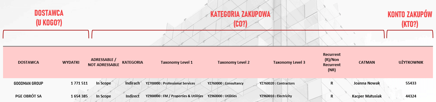 adressable spend category management zarządzanie wydatkami zarządzanie zakupami kategoryzacja