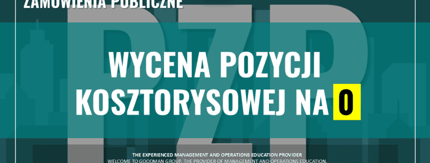 wycena pozycji kosztorysowej na 0 szkolenia z prawa zamówień publicznych pzp szkolenie