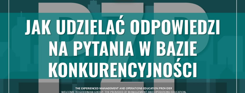 Jak udzielać odpowiedzi na pytania zadane w Bazie Konkurencyjności szkolenia