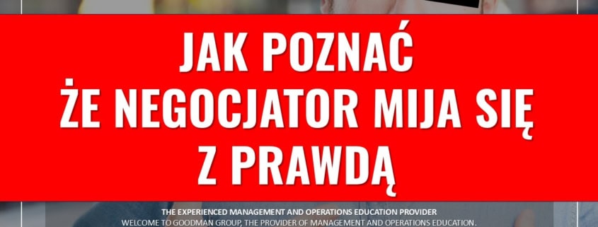 jak poznać że negocjator mija się z prawdą szkolenia