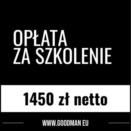 opłata za szkolenie 1450 goodman group szkolenia
